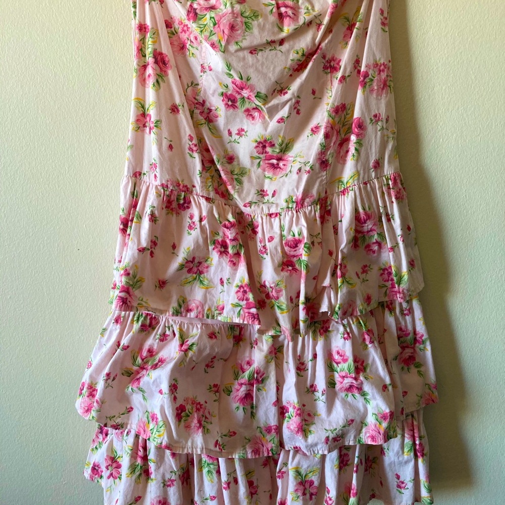 Strapless floral dress